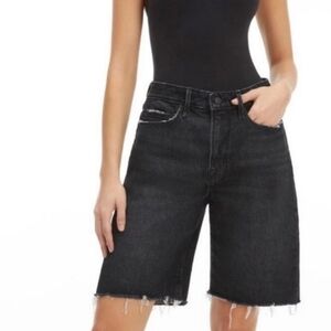 Good American NWT Good 90's Bermuda Jean Shorts